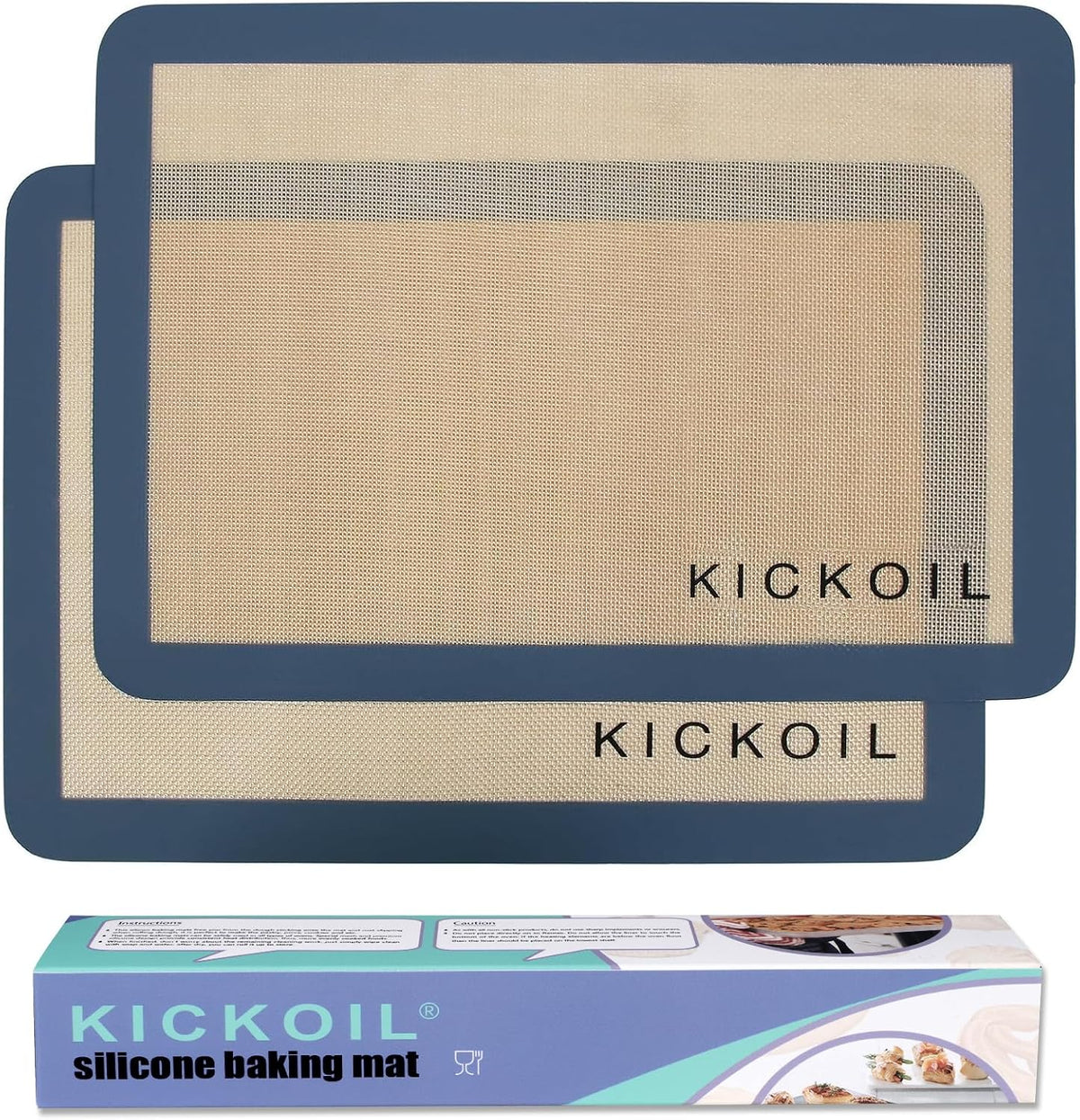 Silicone Baking Mats Set of 3, Non-Stick Reusable BPA-Free Oven Liners