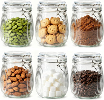 ComSaf Glass Pantry Jars with Airtight Lids 0.7 Gallon 2 Pack Wide Mouth | Flour sugar rice, Sourdough pickling, Pantry organization, Scoop included, Baking supplies, Bulk food storage, Large capacity
