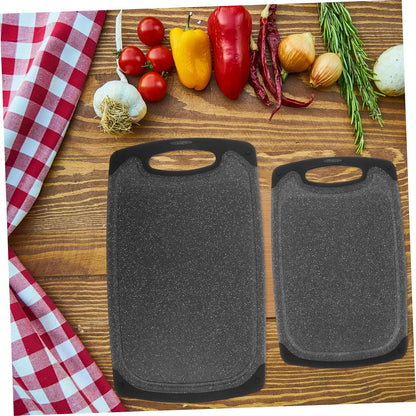 SOLUSTRE 3Pcs Hanging PP Cutting Board Set Non Slip Kitchen Chopping Mats for Food Preparation with Built Handle for Fruits Veggies present Occasion