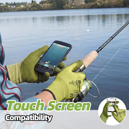 Schwer 2 Pairs A7 Cut Resistant Work Gloves, Touchscreen, CR3027, L