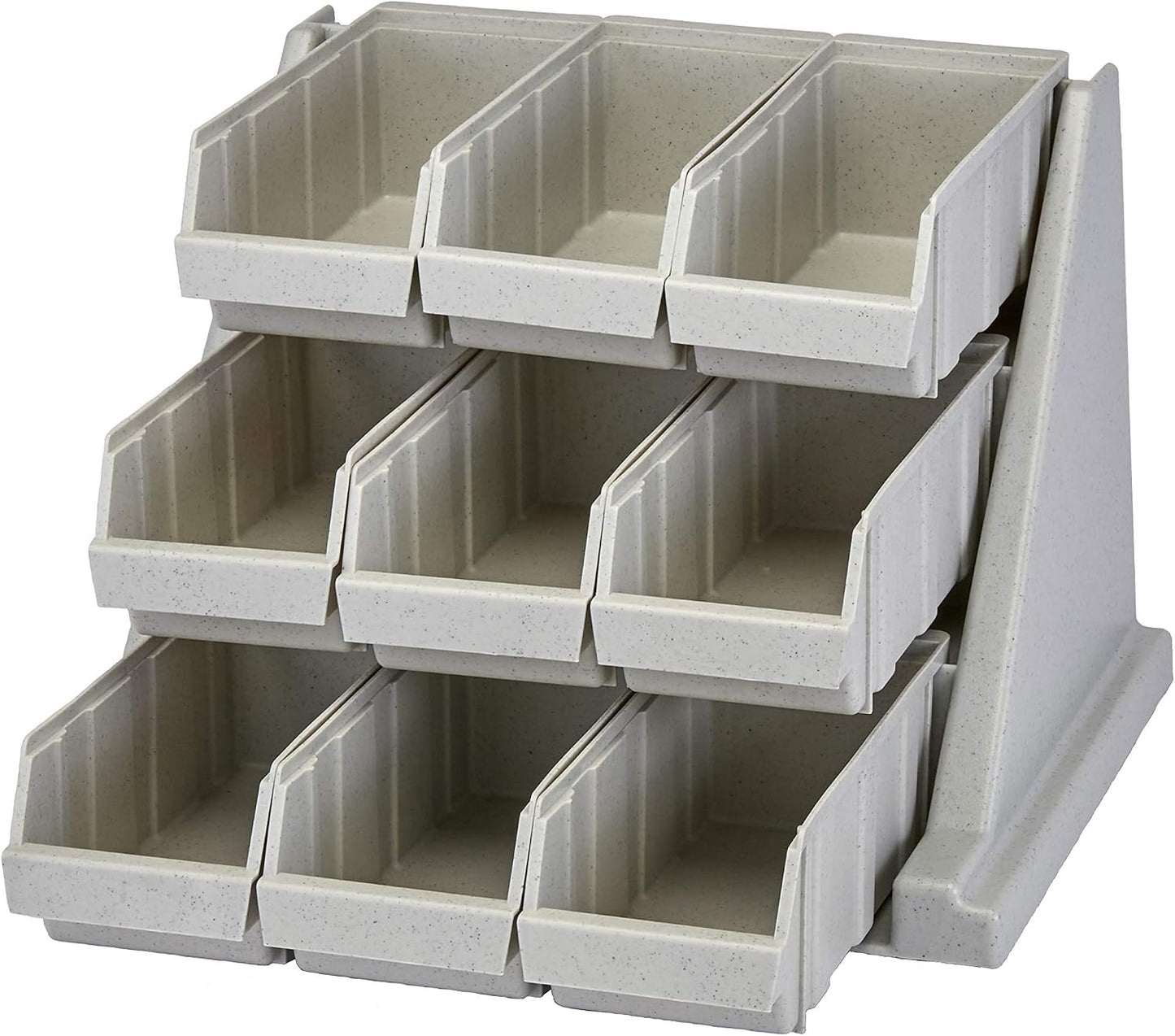 Cambro Versa - Self Serve Condiment and Utensil Bin - 12 Storage Bins - Ideal for food and coffee condiments (Black)