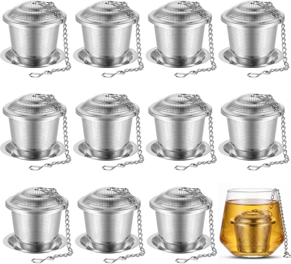Zopeal Tea Infuser Stainless Steel Strainer with Chain, Medium