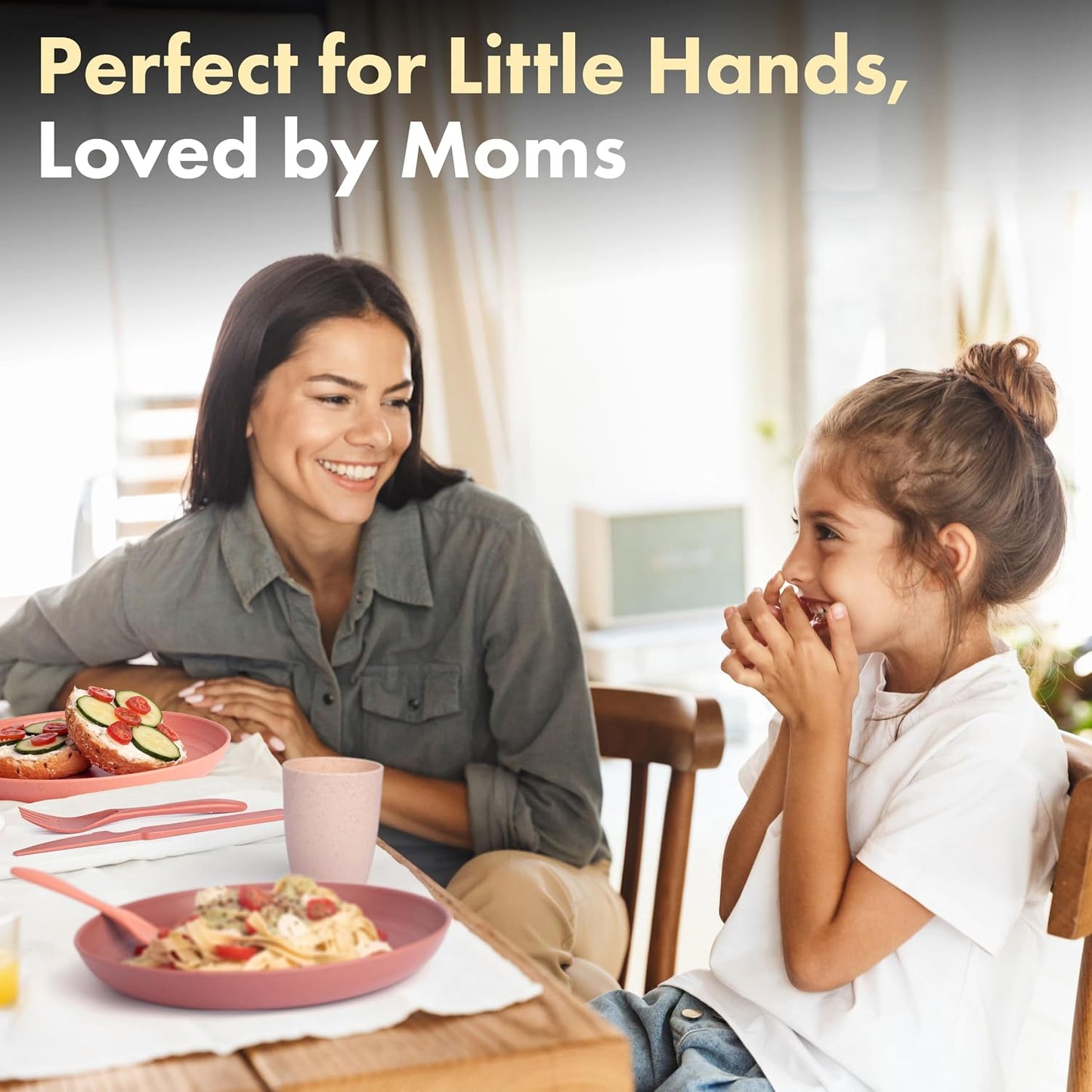 FOODLE Wheat Straw Dinnerware Set - BPA Free & Safety Tested - Microwave & Dishwasher Safe Dishes - Perfect for Camping, Picnic, RV, Dorm - Plates, Cups and Bowls - Great for Kids & Adults - For 4