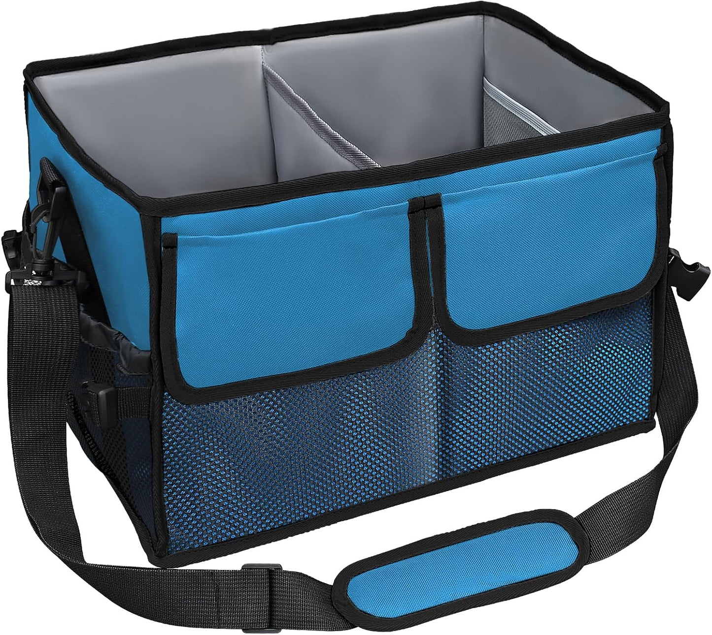 Large Grill Caddy with Paper Towel Holder - BBQ Caddy Organizer for Utensil, Condiment - Easy Carry Picnic Caddy - Griddle Caddy for Camping, Travel, RV - 600D Waterproof Oxford Fabric