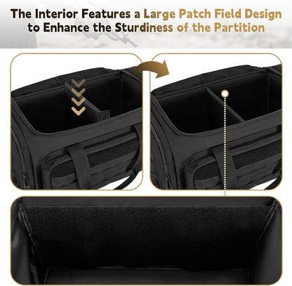 Tactical Pistol Range Bag, Gun Range Bag for Handguns, Shooting Duffle Range Pistol Bag with 6X Magazine Slots, Extra Pockets for Ammo and Essentials