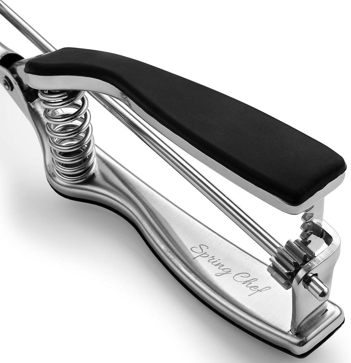 Spring Chef Extra Large Stainless Steel Cookie Scoop, #10, 5.5 Tbsp, Black