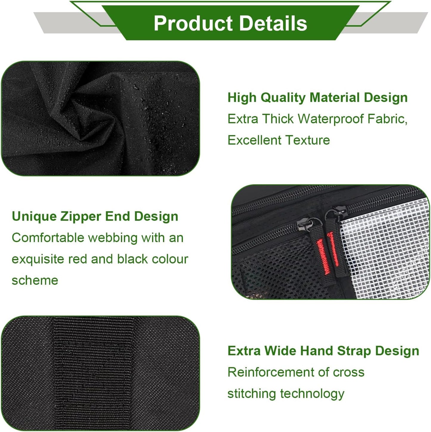 Extra Thick 24" Storage Bag Grill Tool Organizer Pro, BBQ Tool Heavy Duty Storage Bag with Pockets, Double Layer 600D Oxford Cloth Waterproof (2X Thickness), Camping, Tailgating, BBQ Party Gift