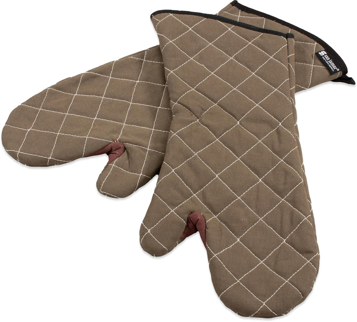 Oven Mitts, San Jamar BestGuard, Professional Grade, 15", Pair, Black
