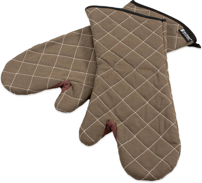 Oven Mitts, San Jamar BestGuard, Professional Grade, 15", Pair, Black
