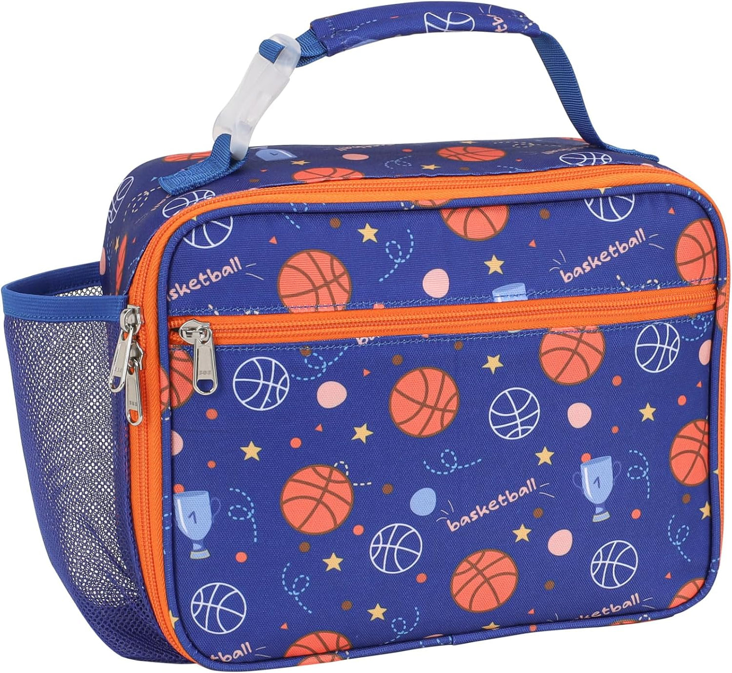 Kids Lunch Bag Boys - Insulated Kids Lunch Box Reusable Lunchbox with Water Bottle Holder Toddler Lunch Tote Bag for School Daycare, Black Dino Fossil