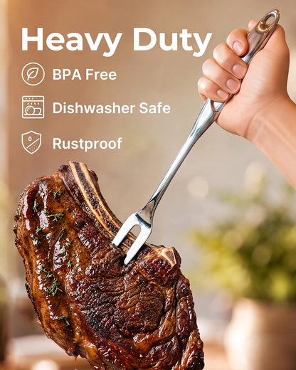 Zulay Kitchen Stainless Steel Serving Spoon - 11.5” Large Cooking & Serving Spoon with Ergonomic Handle - Durable, Rust-Resistant & Dishwasher Safe Kitchen Utensil for Cooking and Buffets