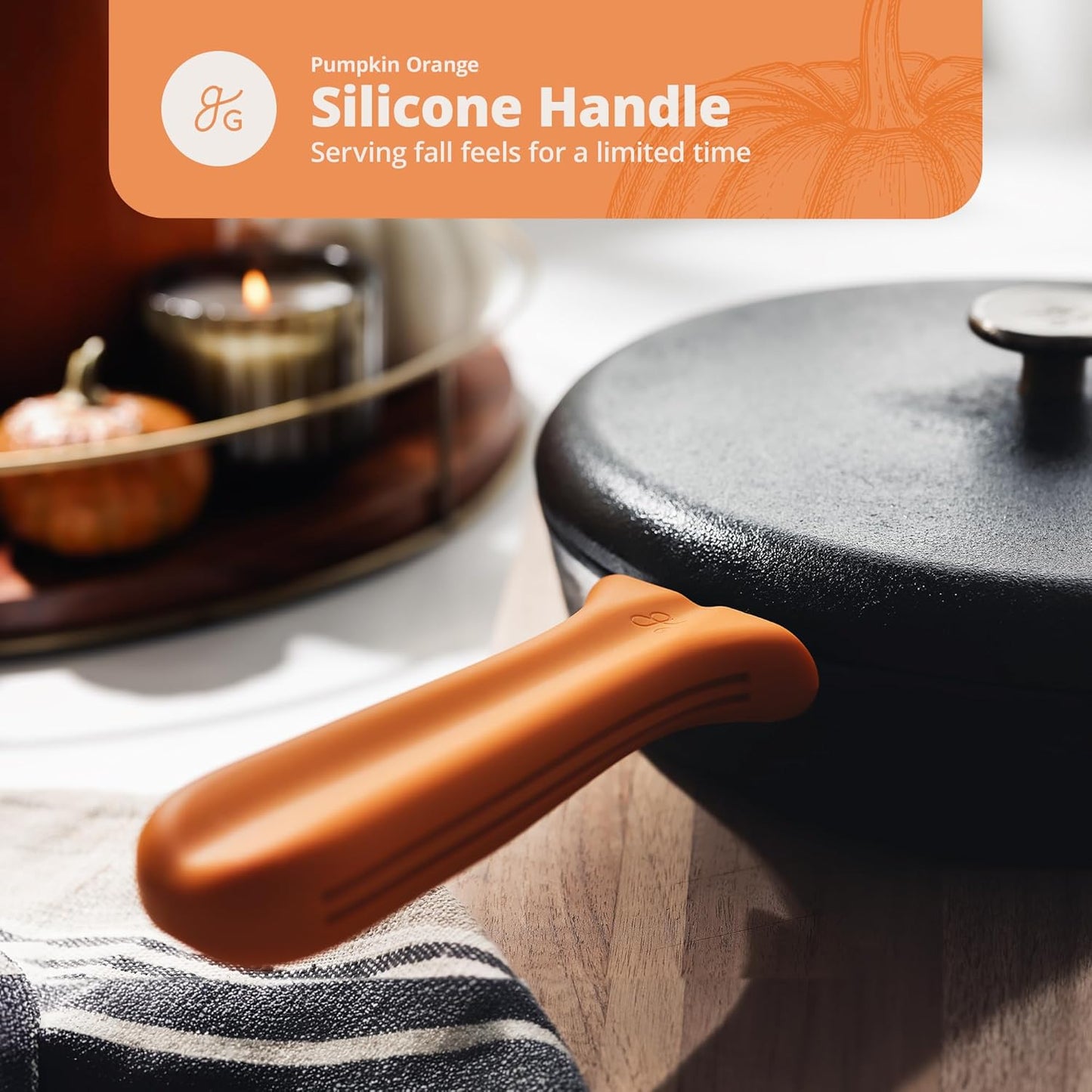 Greater Goods Silicone Handle Cover Designed for Greater Goods Cast Iron Skillet and Griddle, Moss Green