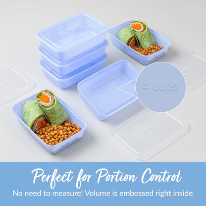 Bentgo Prep - 20-Piece 1-Compartment Reusable Meal Prep Containers with Lids, PFAS & BPA Free Materials, Durable, Microwave, Freezer, & Dishwasher Safe To Go Food Storage (Gold)