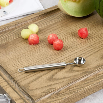 Restaurantware Stainless Steel Melon Baller - German Standard Fruit Scooper, Ergonomic Grip, Dishwasher Safe - Fruit Baller For Watermelon, Cantaloupe, Butter, DIY Fruit Platter