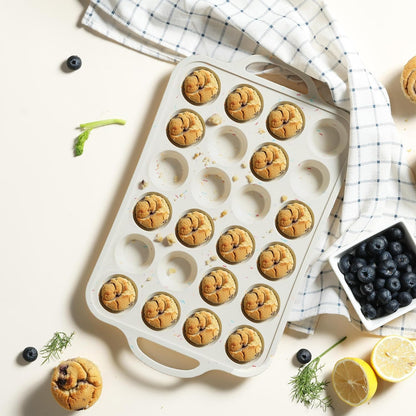 2 Packs 12 Cups Silicone Muffin Pan for Baking with Metal Reinforced Frame Regular Size Cupcake Pan Tray Egg Bites Silicone Cookie Molds Muffin Tin Tart Pans Sheet Set for Oven Dishwasher Safe