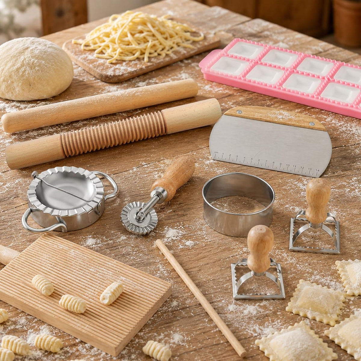 TREWAVE Pasta Making Tools Set, Homemade Pasta Making Kit