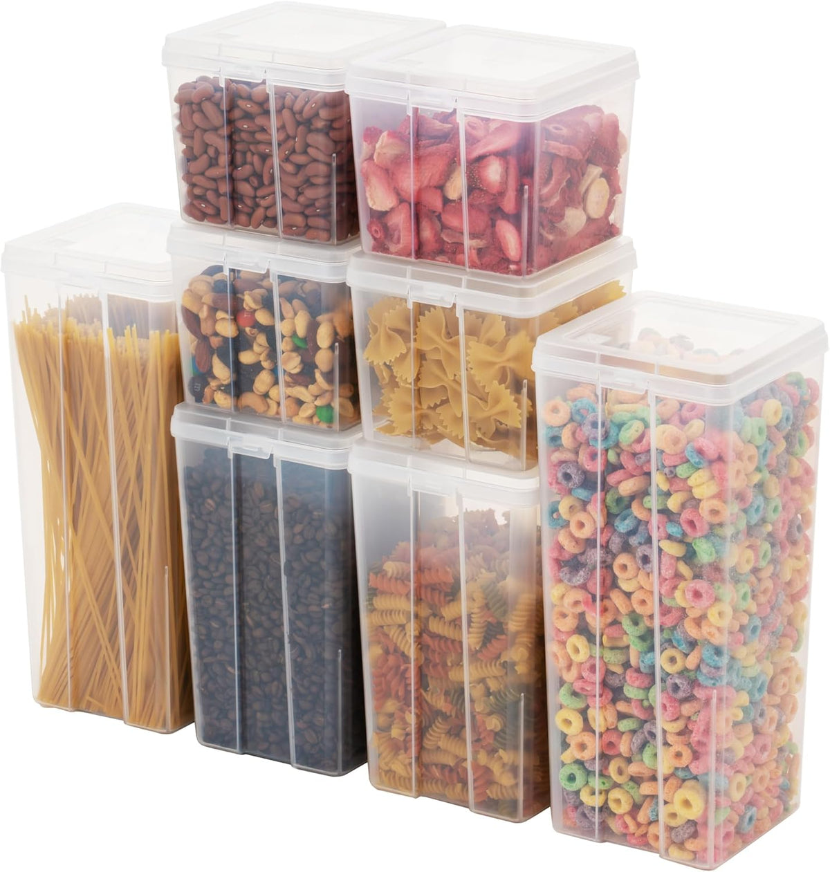 IRIS USA Vertical Storage Bins with Lids |Made in USA| Flip Top Containers for Organizing Pantry, Office, Craft, and Study Supplies - Small (10-Pack)