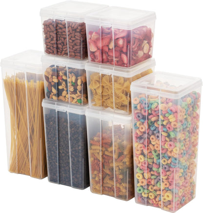 IRIS USA Vertical Storage Bins with Lids |Made in USA| Flip Top Containers for Organizing Pantry, Office, Craft, and Study Supplies - Small (10-Pack)