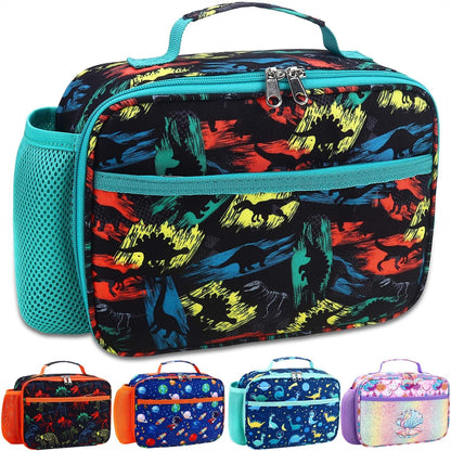 RHCPFOVR Kids Lunch Bag - Insulated Lunch Box for Boys Girls,Washable Lunch Bag and Reusable Toddler Leak-proof Lunchbox for School and Daycare - Colors B