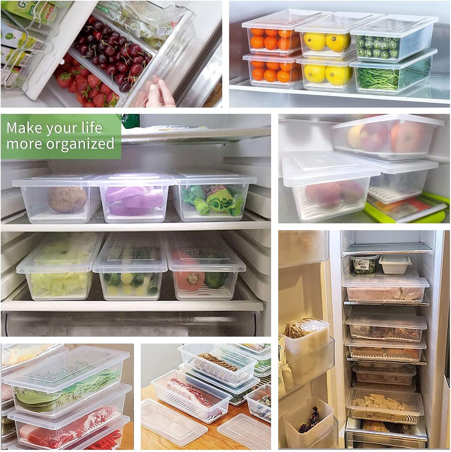 SILIVO Snackle Box Container - 9 Compartment Portable Divided Serving Tray with Lid and Handle,Clear Snack Organizer for Candy, Fruits, Nuts, Snacks - Perfect for Party, Travel and Entertaining
