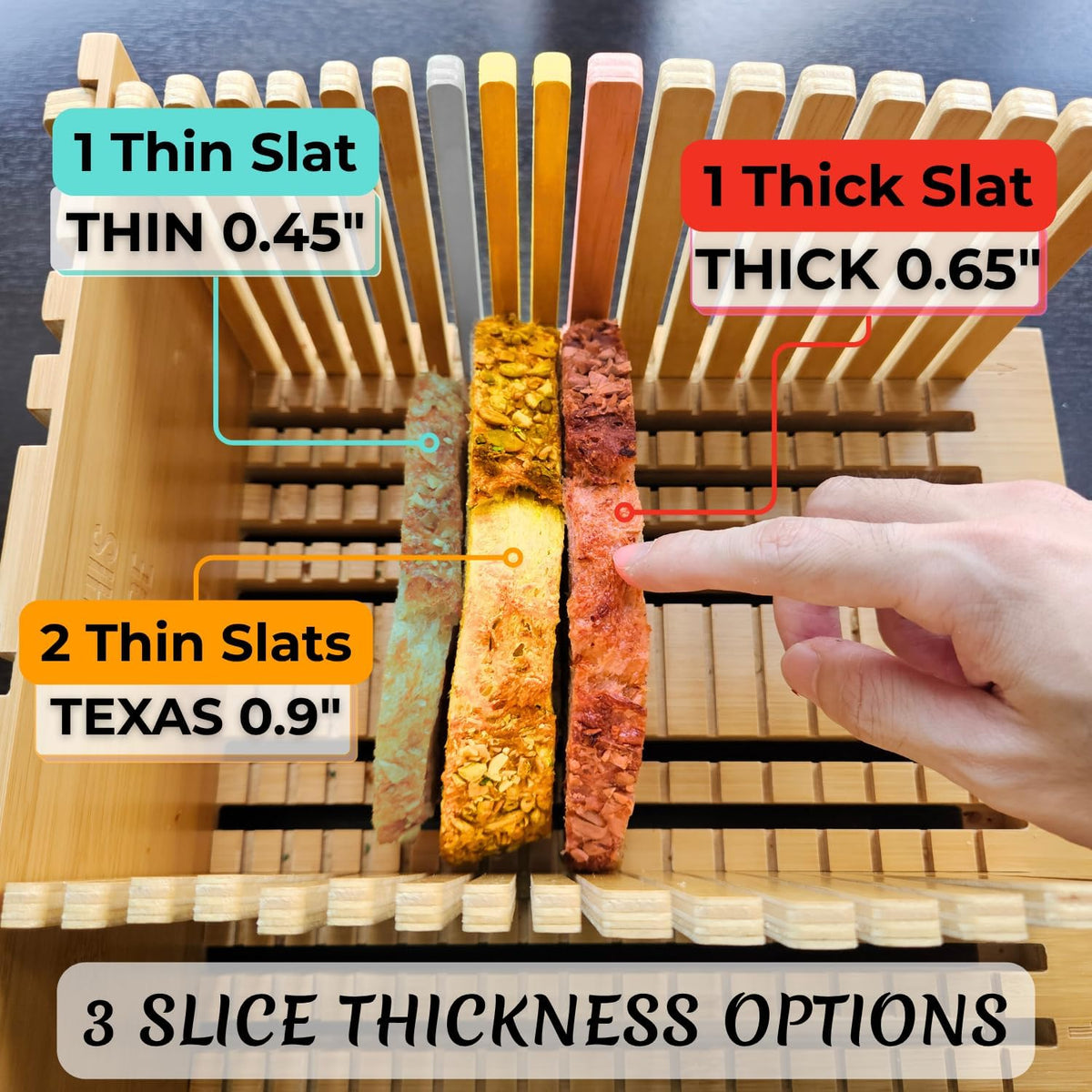 Bamboo Bread Slicer Guide Cutter For Homemade Bread, Sourdough, Bagel, Loaf