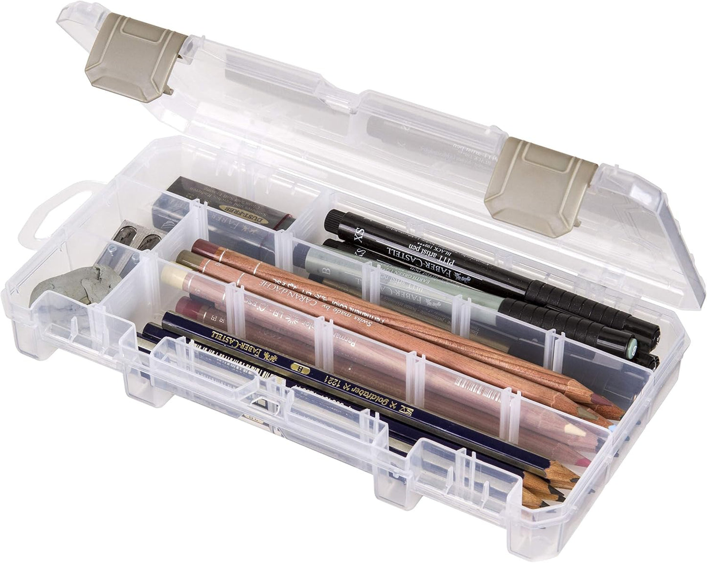 ArtBin Large Solutions Box Clear Art & Craft Organizer with Dividers - Plastic Storage Case for Convenient and Versatile Storage - Ideal for Various Craft Supplies