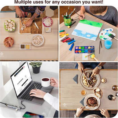 35.5" x 23.6" Extra Large Silicone Mat, Silicone Craft Mat for Placemat Baking Painting Clay Art and More (Black)