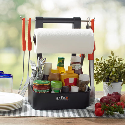 Mr. Bar-B-Q Collapsible Grilling Caddy, Store All Your BBQ Accessories in One Place, Perfect for Outdoor Cooking, Boating, Camping & RVs