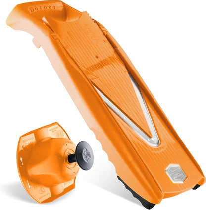 Börner Mandoline Slicer V5 (Basic Set) • Vegetable V-Slicer for Slices in 4 Thickness Settings • Stainless Steel V-Blade • Adjustable Kitchen Slicer for Vegetables & Fruits • Color: Green
