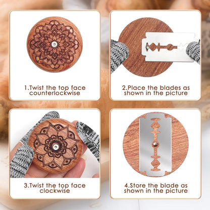 18Pcs Wooden Bread Scoring Lame Tool for Baking