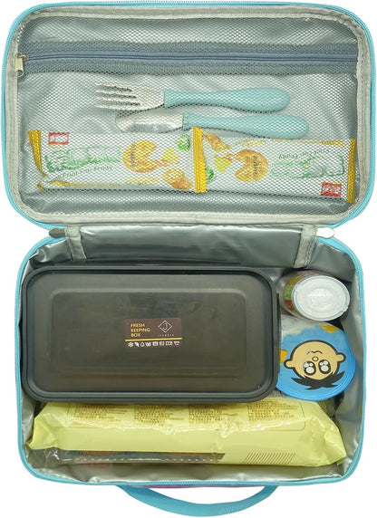 Kulle Space Lunch Box for Kids, Insulated Lunch Bag for Boys, Large Capacity Thermal Tote for School, Office, Daycare - Rocket Design, Washable & Leakproof