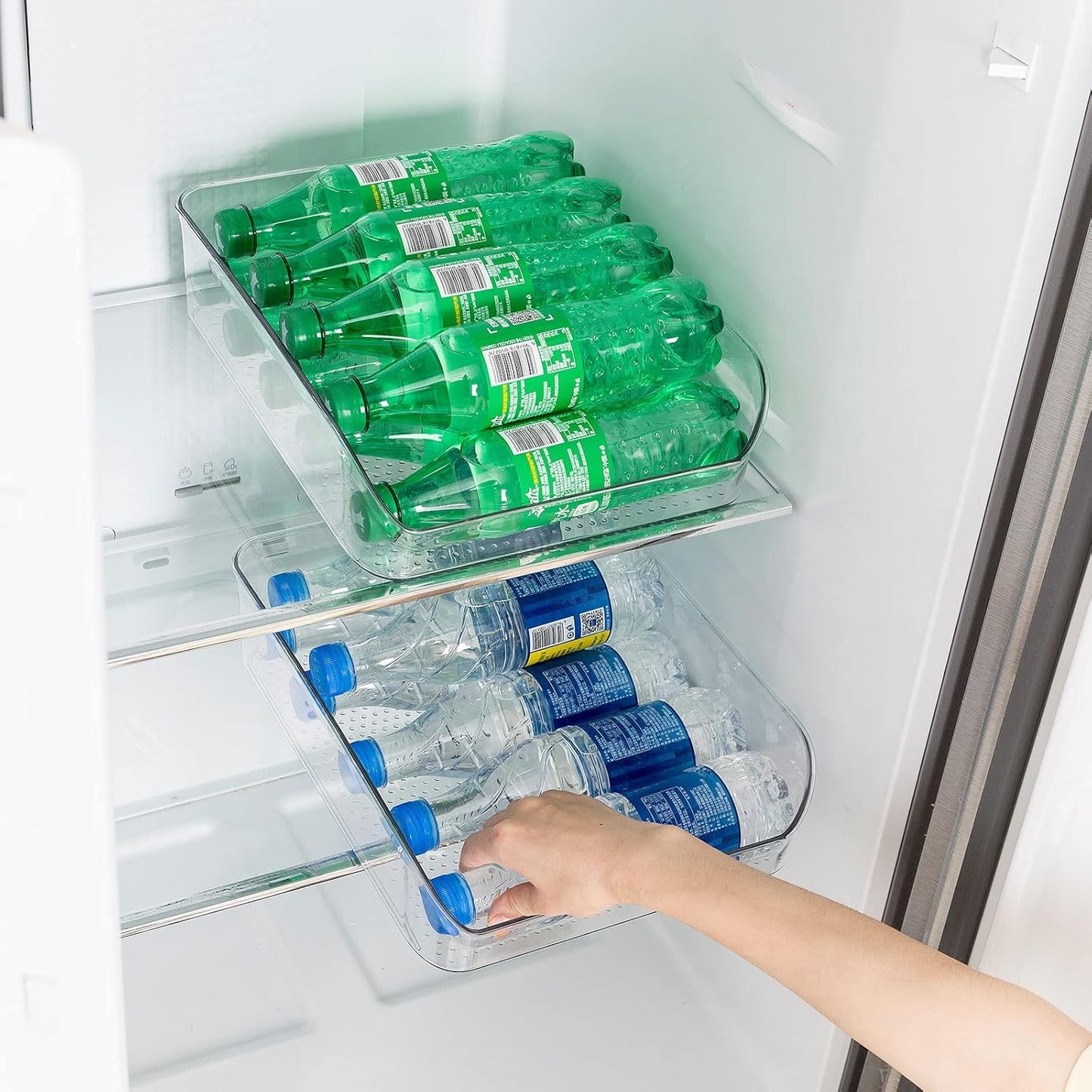 Ettori Set of 6 Clear Plastic Storage Bins - The Ultimate Pantry Organizers and Storage Solution for Kitchen, Cabinet, and Refrigerator Organization