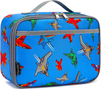 FlowFly Kids Lunch box Insulated Soft Bag Mini Cooler Back to School Thermal Meal Tote Kit for Girls, Boys, Astronaut - Colors A