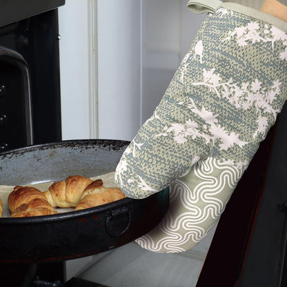 Mini Silicone Oven Mitts, Heat Resistant Kitchen Mittens 2-Pack Set