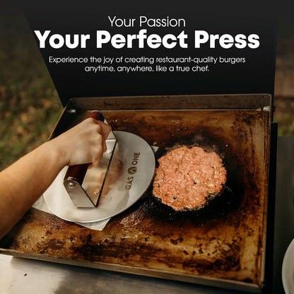 GasOne XL Burger Press – 8.5-inch Burger Press Patty Maker – Stainless Steel Hamburger Smasher Tool with Ergonomic Handle – Meat Smasher for Burgers, Bacon, Grilled Sandwiches