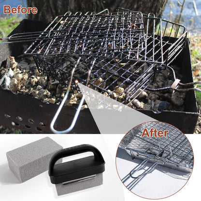 Elaziy Grill Griddle Cleaning Brick Block Ecological Grill Cleaning Brick De-Scaling Cleaning Stone for Removing Stains BBQ(4 Pack)