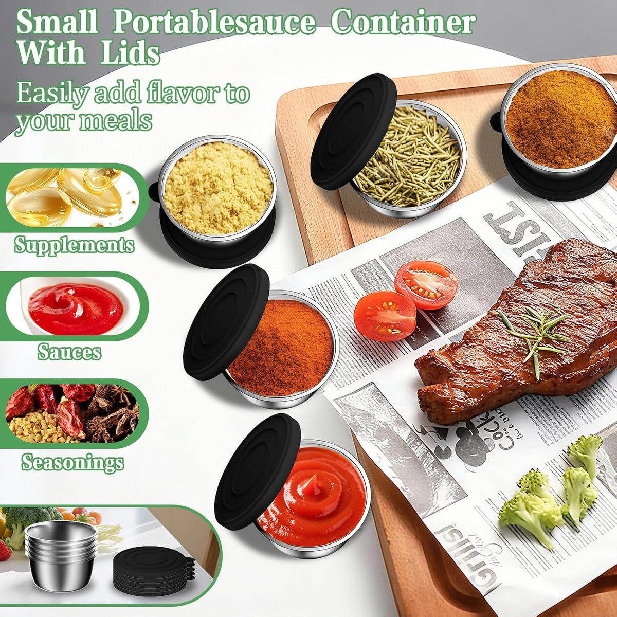 Mixing Bowls with Lids Set, 16PCS Stainless Steel Mixing Bowls,Nesting Storage Bowls for Kitchen with Mixing Bowls Set, Colander, Strainer & Grater , Metal Salad Bowl for Kitchen Gadgets , Cream