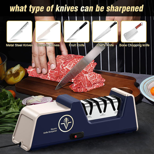 VIDOME Professional 3-Stage Electric Knife Sharpener