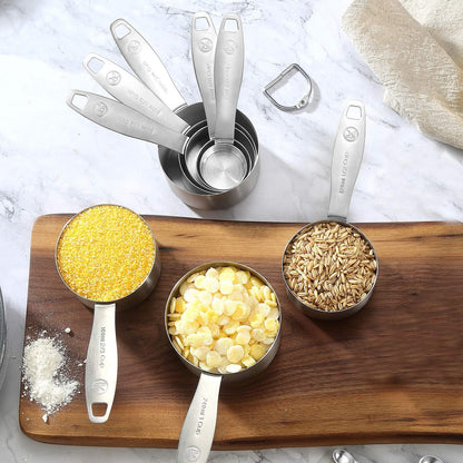 18/8 Stainless Steel Measuring Spoons Set of 16 Pieces, Includes 10 Narrow, 1 Leveler and 5 Mini Spoons