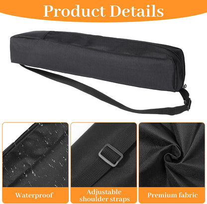Grill Utensil Storage Bag,22.44x3.9x3.94in Portable Long Tool Bags Foldable Grills Utensil Bag with Handle Black Multi-Purpose Grill Storage Bags for Outdoor Grilling Camping Picnic BBQ