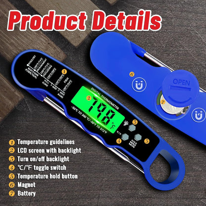 Meat Thermometer Digital, Instant Read Digital Meat Thermometer