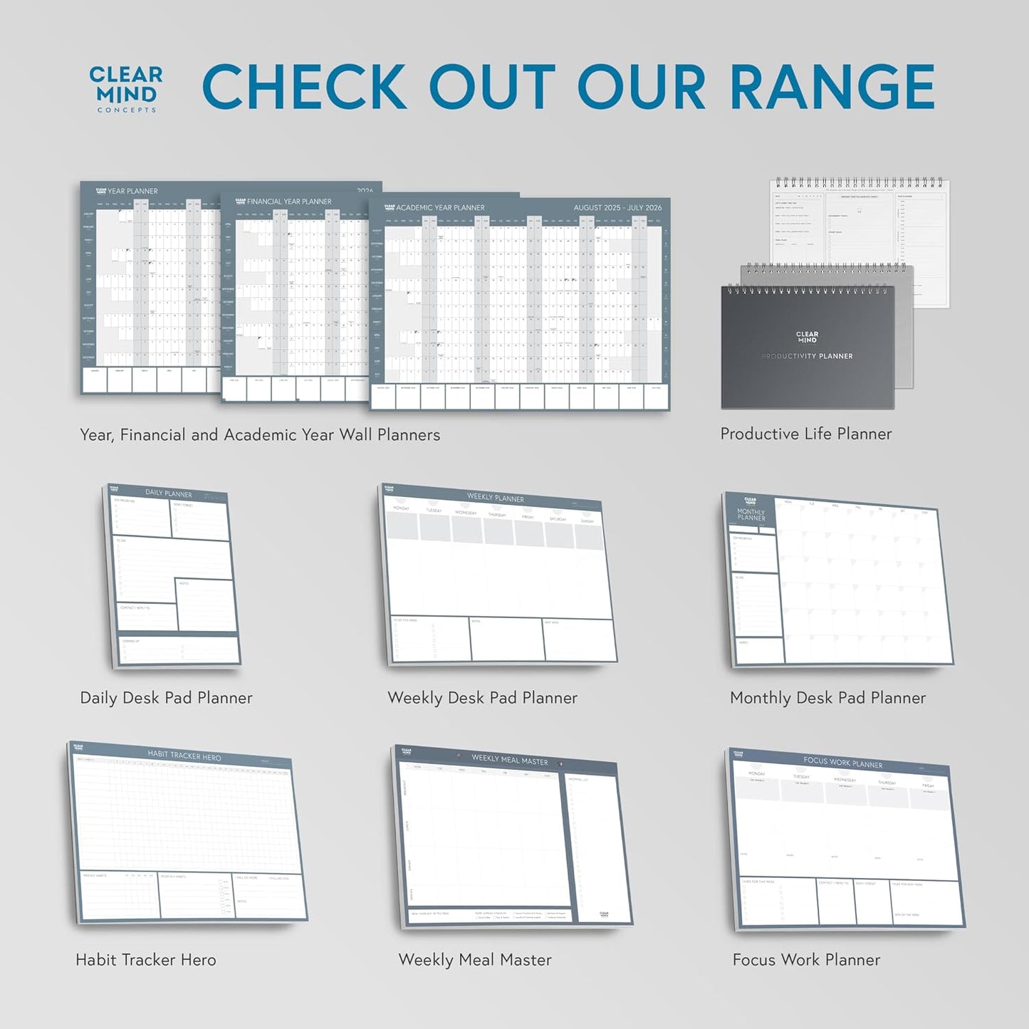 Magnetic Weekly Meal Planner for Fridge - 52 Undated Tear Off Sheets with Grocery List - Thick 120gsm No Bleed Paper - Strong Full Width Magnet - Family Meal Planning Board 11.3 x 8.3