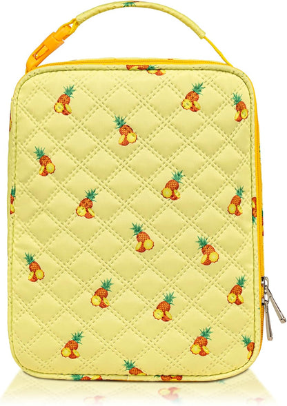 TuErCao Small Lunch Bag Lightweight Insulated Lunch Box for Women Work Portable Soft Cooler for Picnic Travel Road Trips, Loncheras para Mujer, Black