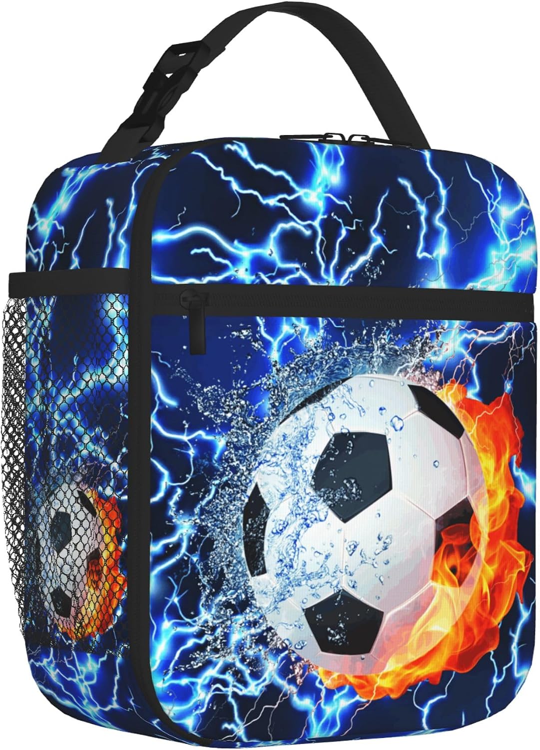 Dinosaur Volcano Insulated Lunch Bag for Women & Men, Reusable Leak-Proof Lunch Box with Cooler Compartment, Lunch Tote for Adults Work Travel Picnic Durable & Washable