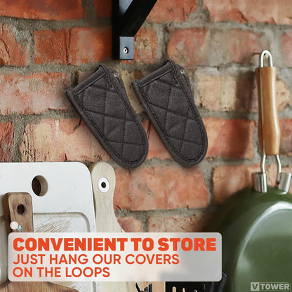 Cast Iron Skillet Handle Covers - 2Pcs Iron Skillet Heat Resistant Kitchen Pan Covers for Cooking Cast Accessories - Pot Handle Heat Resistant Sleeves Accessories