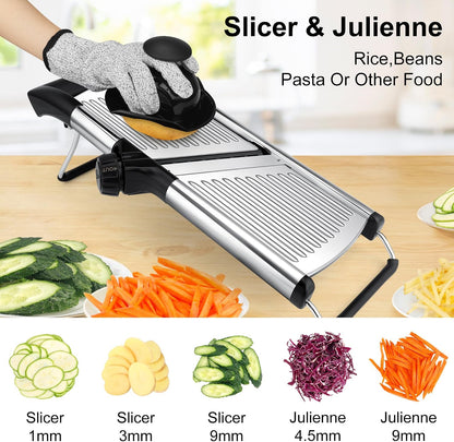 -BINGBING- Mandoline Slicer for Kitchen, Adjustable Mandoline Food Slicer