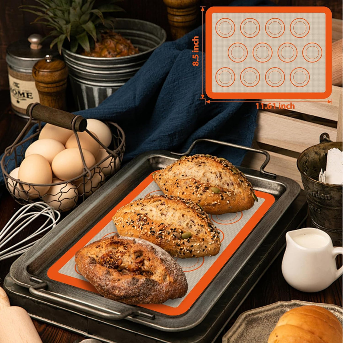 Silicone Baking Mat, Nonstick & Reusable