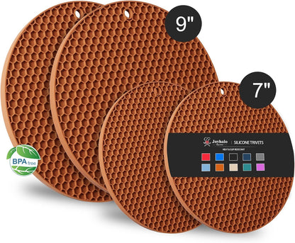 Joyhalo 4 Pack Trivets for Hot Dishes