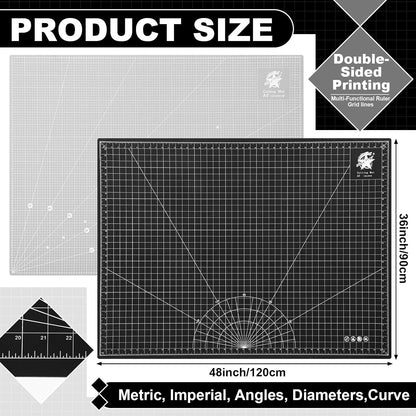 Pangda 1 Pcs 36 x 48 in Large Self Healing Cutting Mat for Sewing, Green