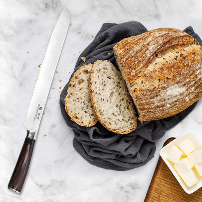 imarku 10 Inch Bread Slicer,Adjustable Thickness Homemade Bread Knife